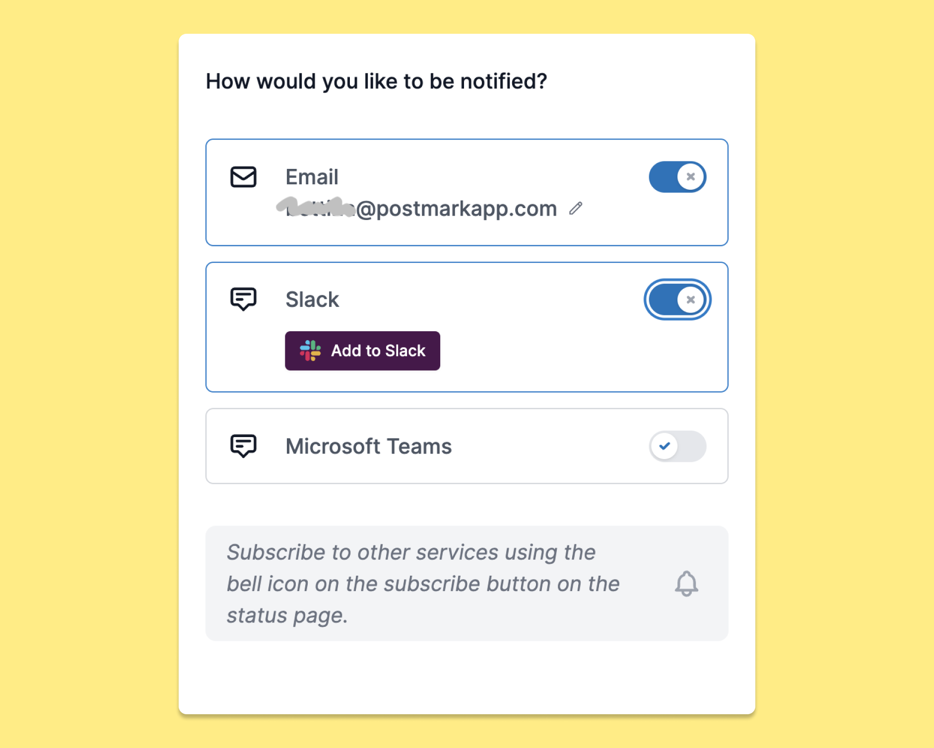 Enable Slack notifications via Sorry App