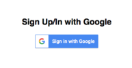 Sign up/in with Google