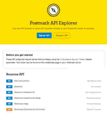 Postmark API Explorer
