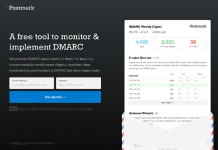 A free tool to monitor and implement DMARC
