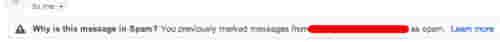 Gmail will also mark messages as spam from senders you've marked as spam in the past.