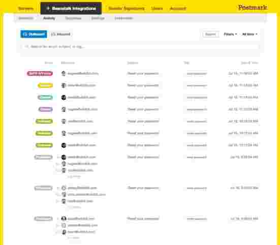 The new Postmark activity feed