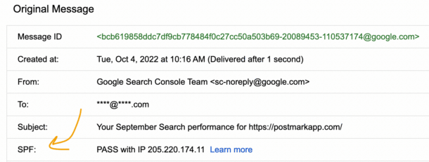 An email header showing SPF authentication pass An email header showing SPF authentication pass