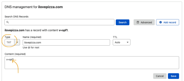 Setting up a TXT SPF record in Cloudflare DNS