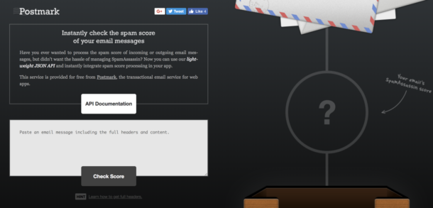 Postmark Spamcheck tool