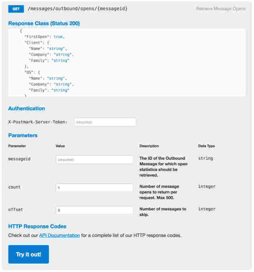 Screenshot of an example endpoint in our new API Explorer.