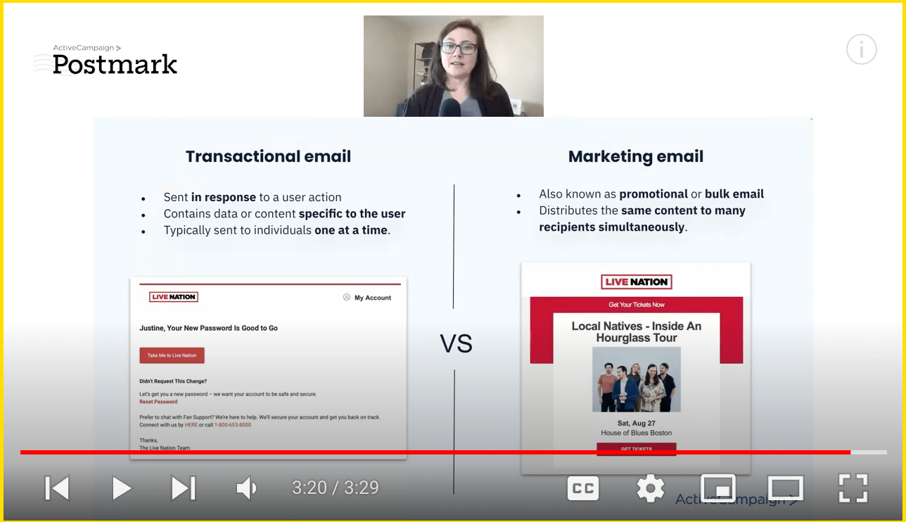 what is transactional email (a YouTube definition)