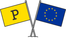 Postmark and EU flags