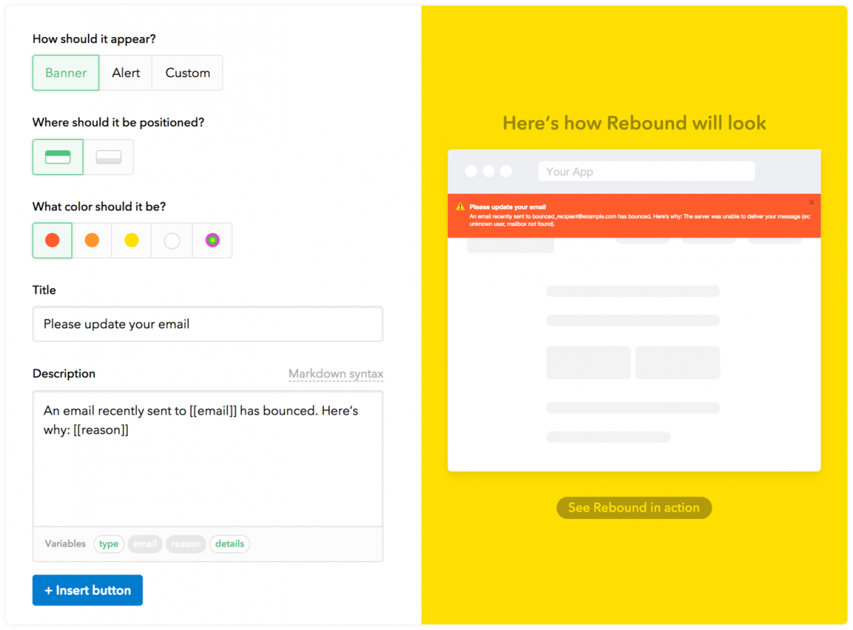 Rebound for Postmark - Notify your customers about bounced emails